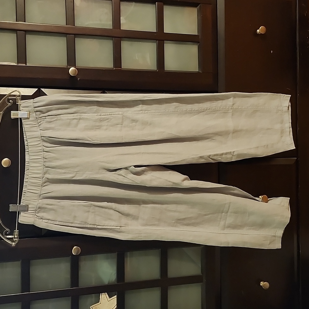 Eileen Fisher NWT light gray linen pants